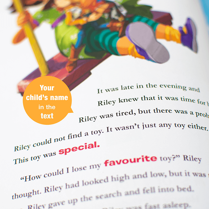 book with child's name in story