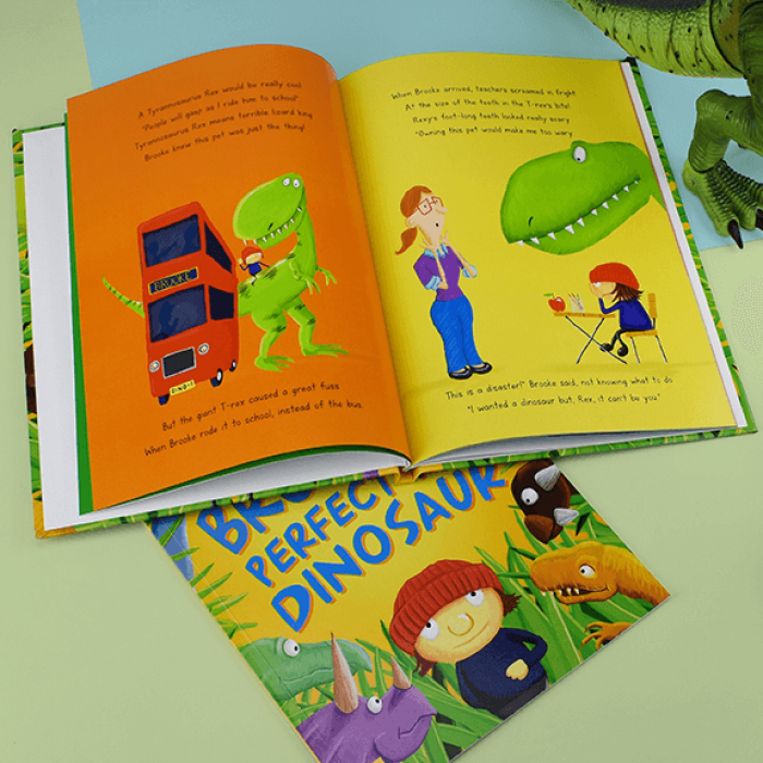 Personalised 'mini Dinos' Story/book/reading/pocket 