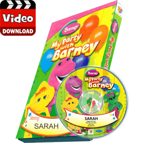 My Party with Barney Photo Personalized Children's Digital MP4