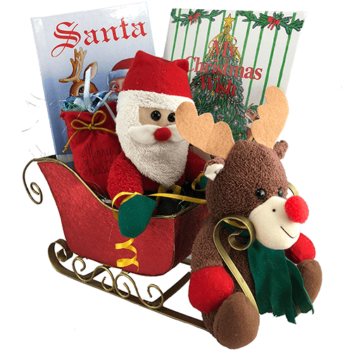 Christmas Gift Basket - Personalized Children's Books