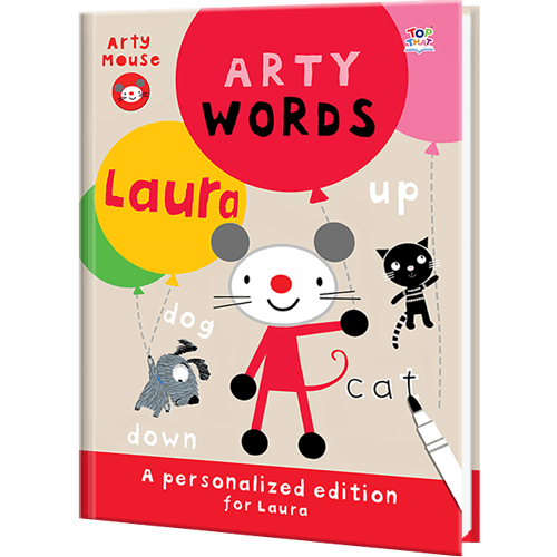 Personalized Arty Mouse Words Book