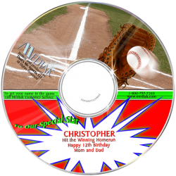 Personalized Baseball Music CD for Kids