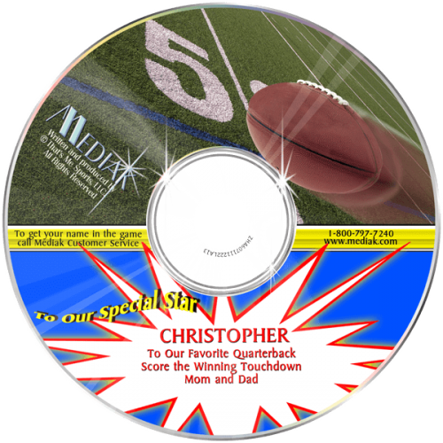 Personalized Football Music CD for Kids