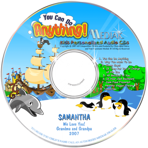 You Can Do Anything Personalized Children's Music CD
