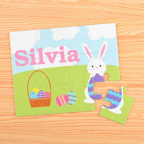 Bunny Basket Personalized Kids Puzzle