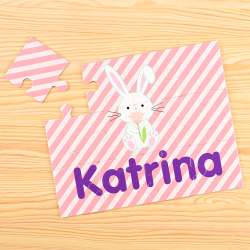 Easter Bunny Personalized Children's Jigsaw Puzzle