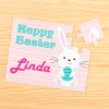 Easter Bunny Pink Personalized Puzzle