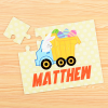 Easter Truck Personalized Puzzle