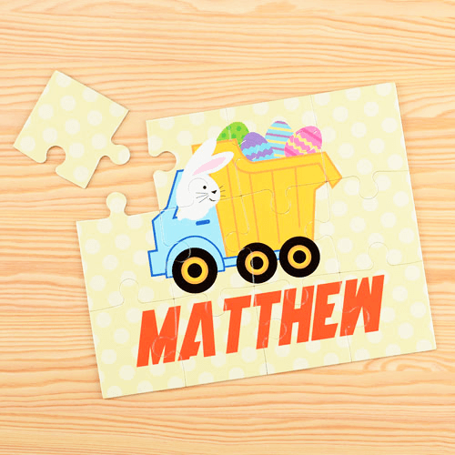 Easter Truck Personalized Children's Jigsaw Puzzle