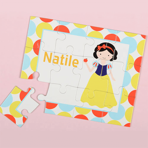 Princess Brunette Personalized Kid's Puzzle
