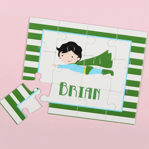 Superboy Green Personalized Kids Puzzle