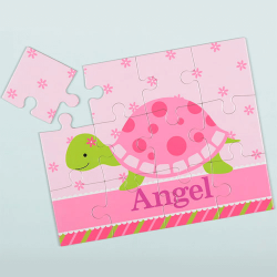 Flower Turtle Personalized Kid's Puzzle