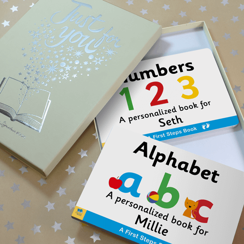 Alphabet & Numbers Personalized Board Books for Toddlers
